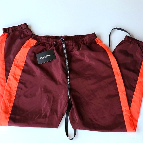 PrettyLittleThing Pants - Pretty little thing striped jogger size 14